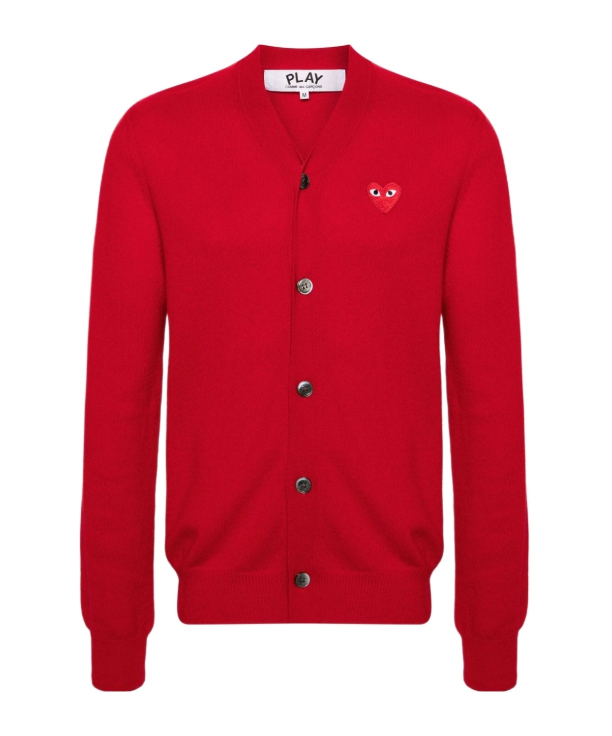 Comme Des Garçons V-neck Cardigan In Red