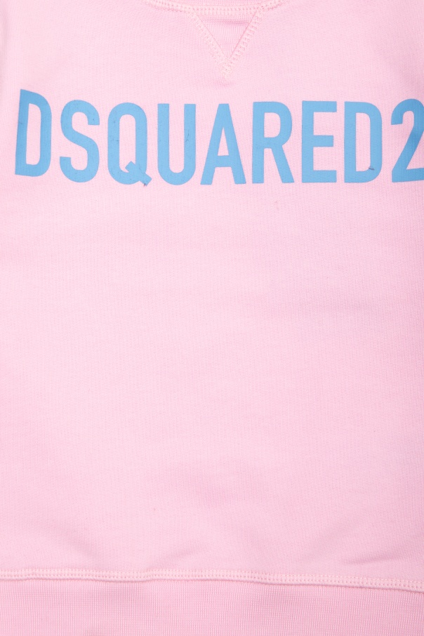 Dsquared2 Logo-print Cotton Sweatshirt In Pink