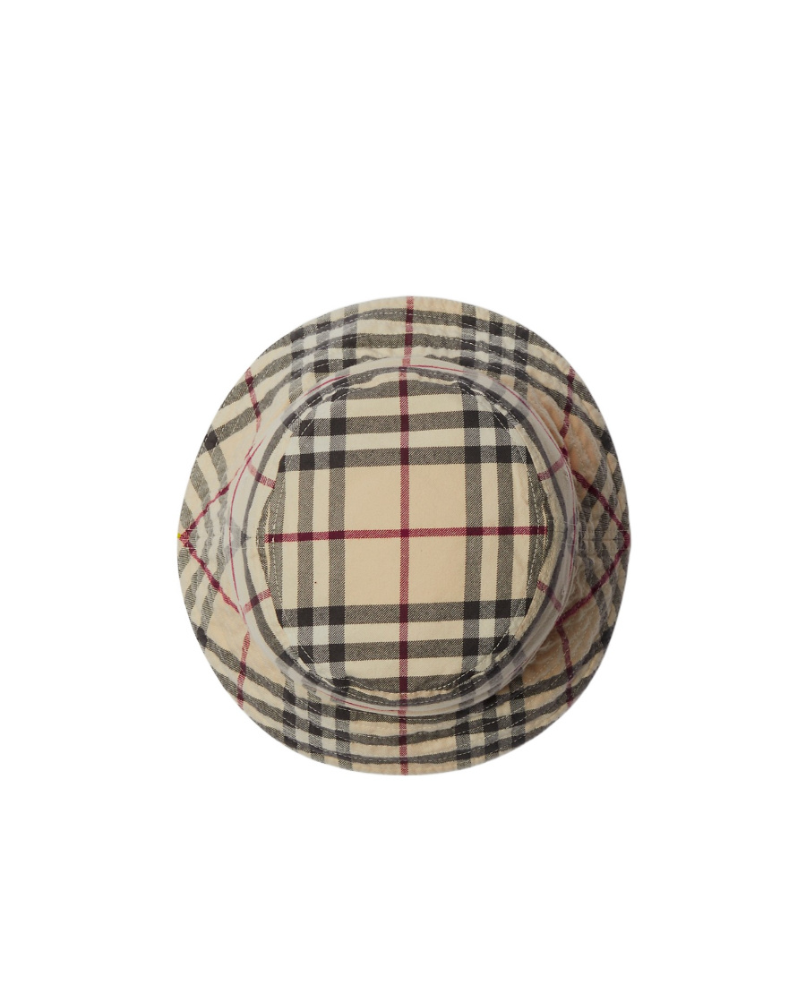 Burberry Vintage Check-pattern Cotton Bucket Hat In Nude