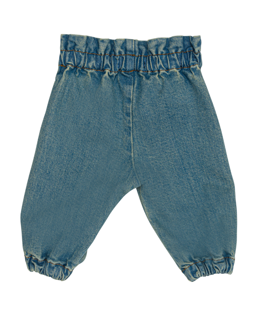 Shop Balmain Logo-print Elasticated Tapered Jeans In Blue