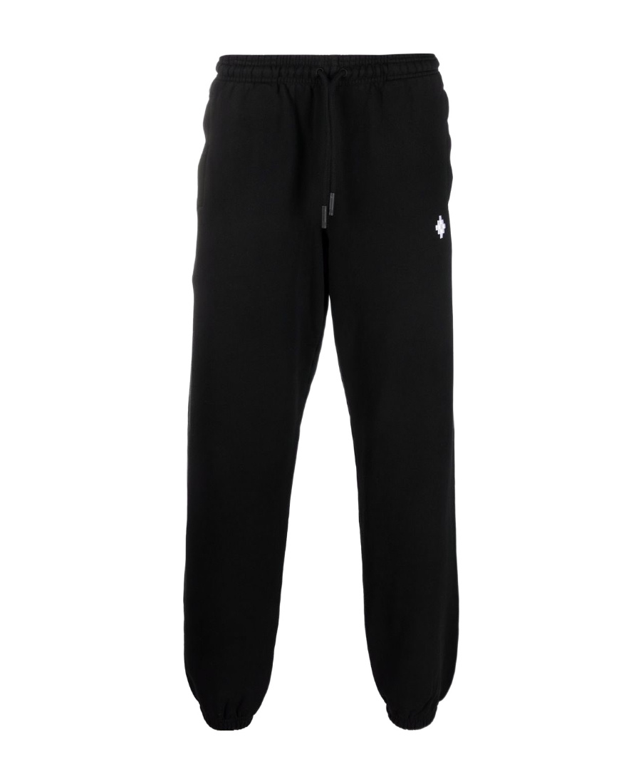 Marcelo Burlon County Of Milan Black Cotton Joggers In Black