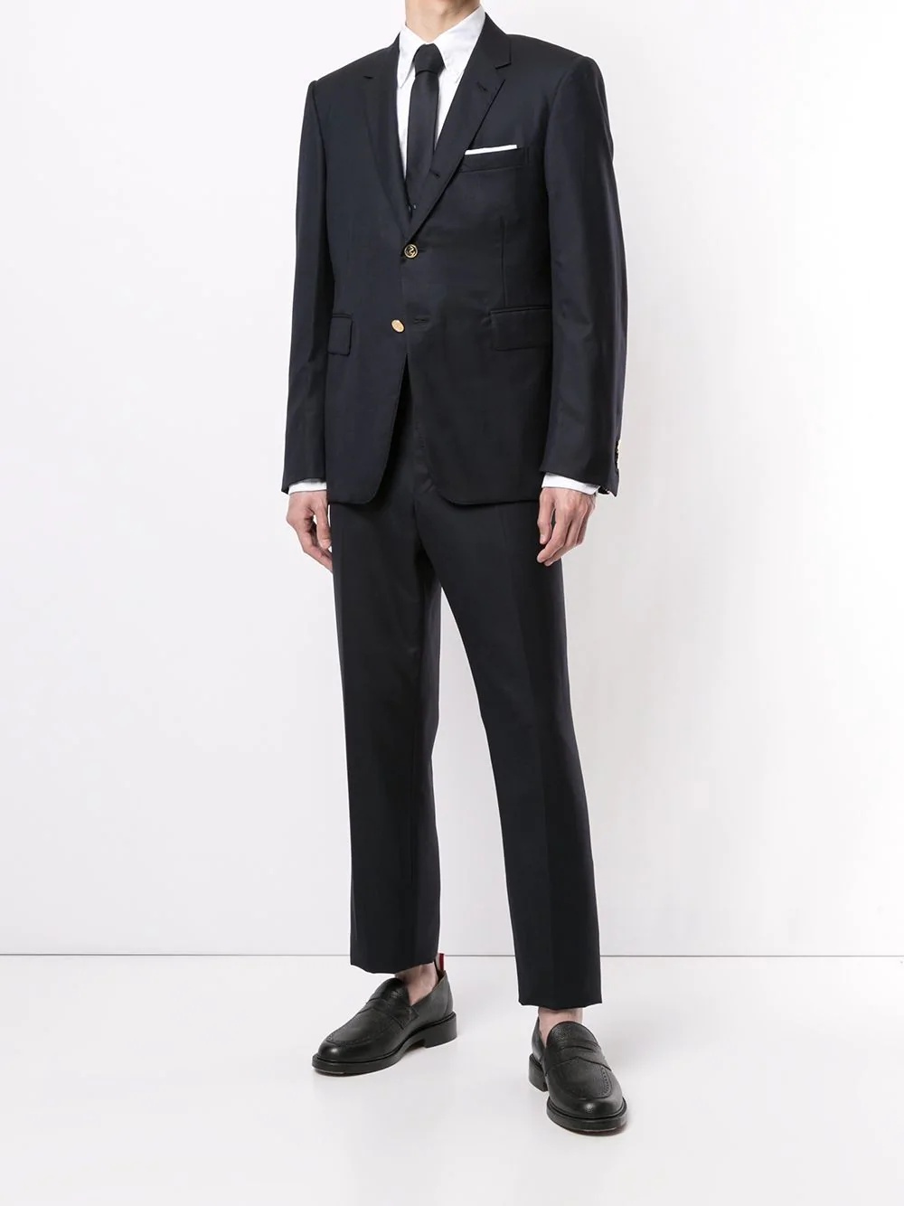 Shop Thom Browne Classic Two Piece Suit In Navy Blue