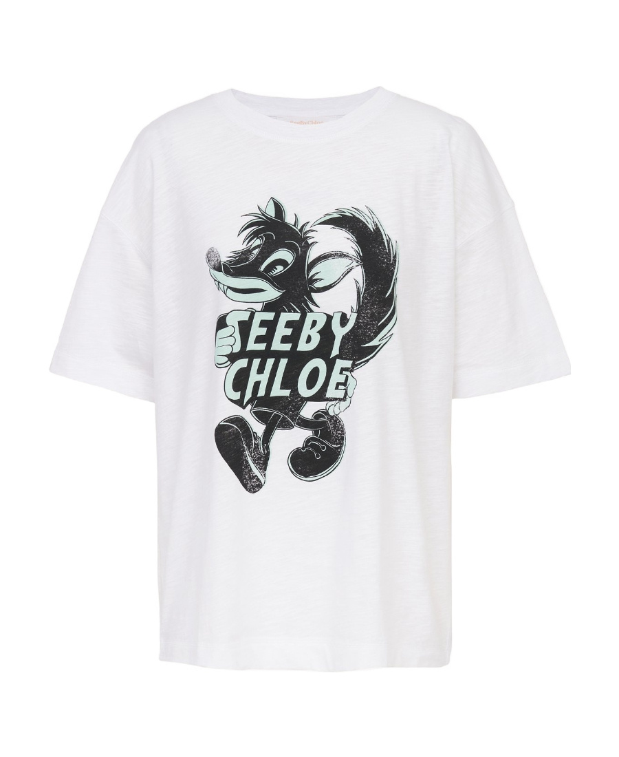 See By Chloé Logo-print Short-sleeve T-shirt In White