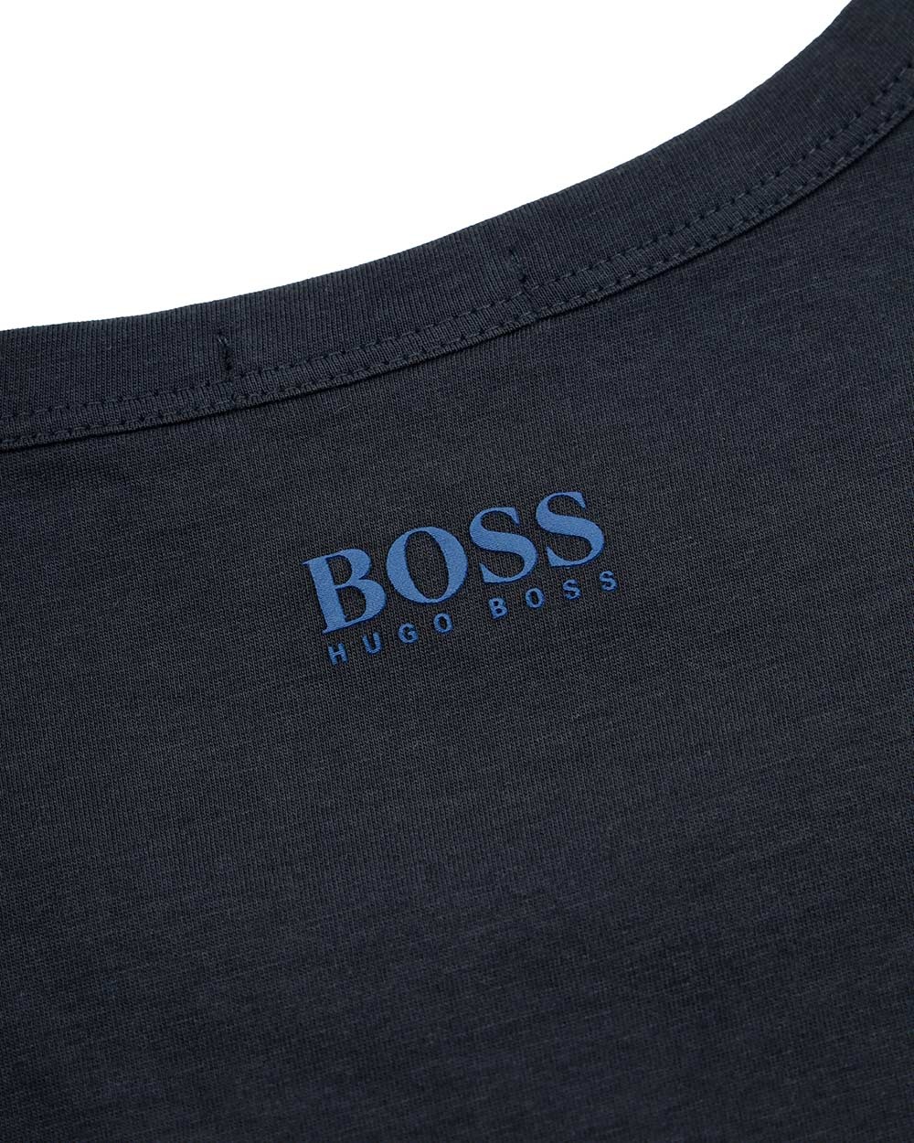 Hugo Boss Round-necked Logo T-shirt In Black