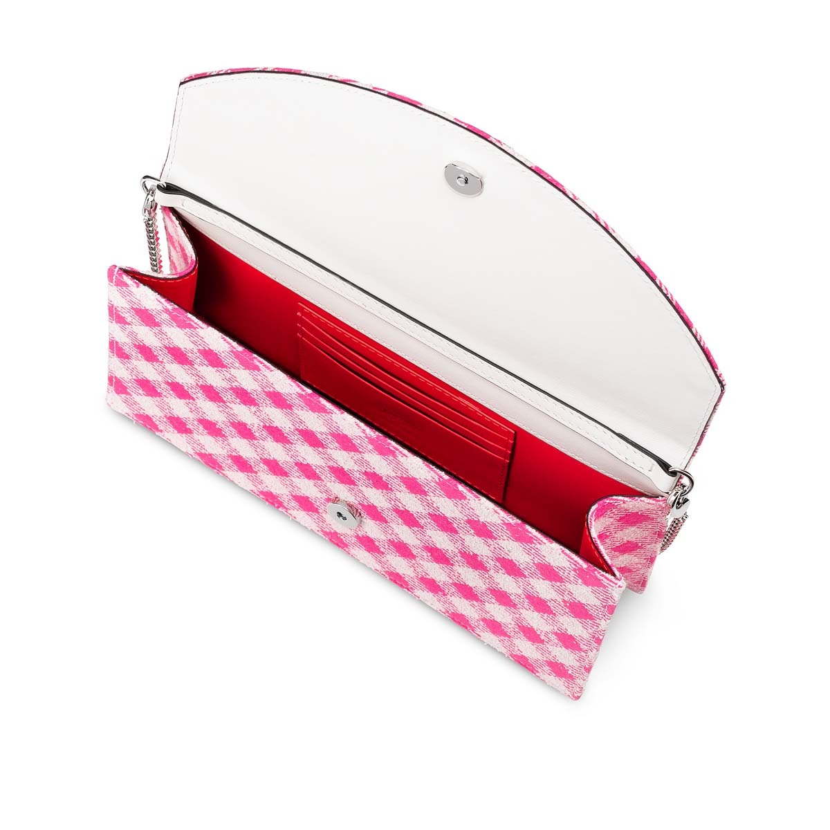 Christian Louboutin Checkered Shoulder Bag In Pink