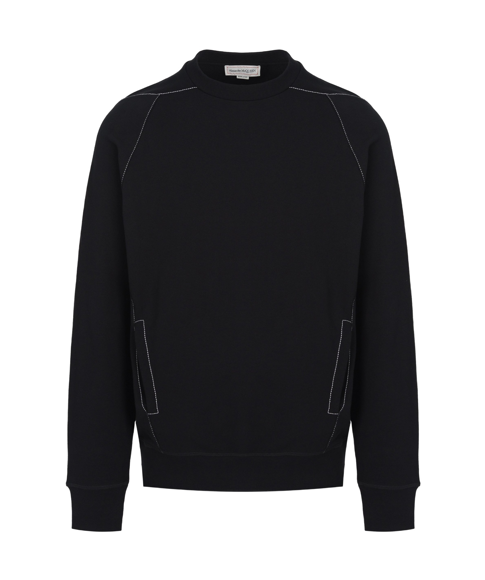 Alexander Mcqueen Cotton Jersey Sweatshirt In Black