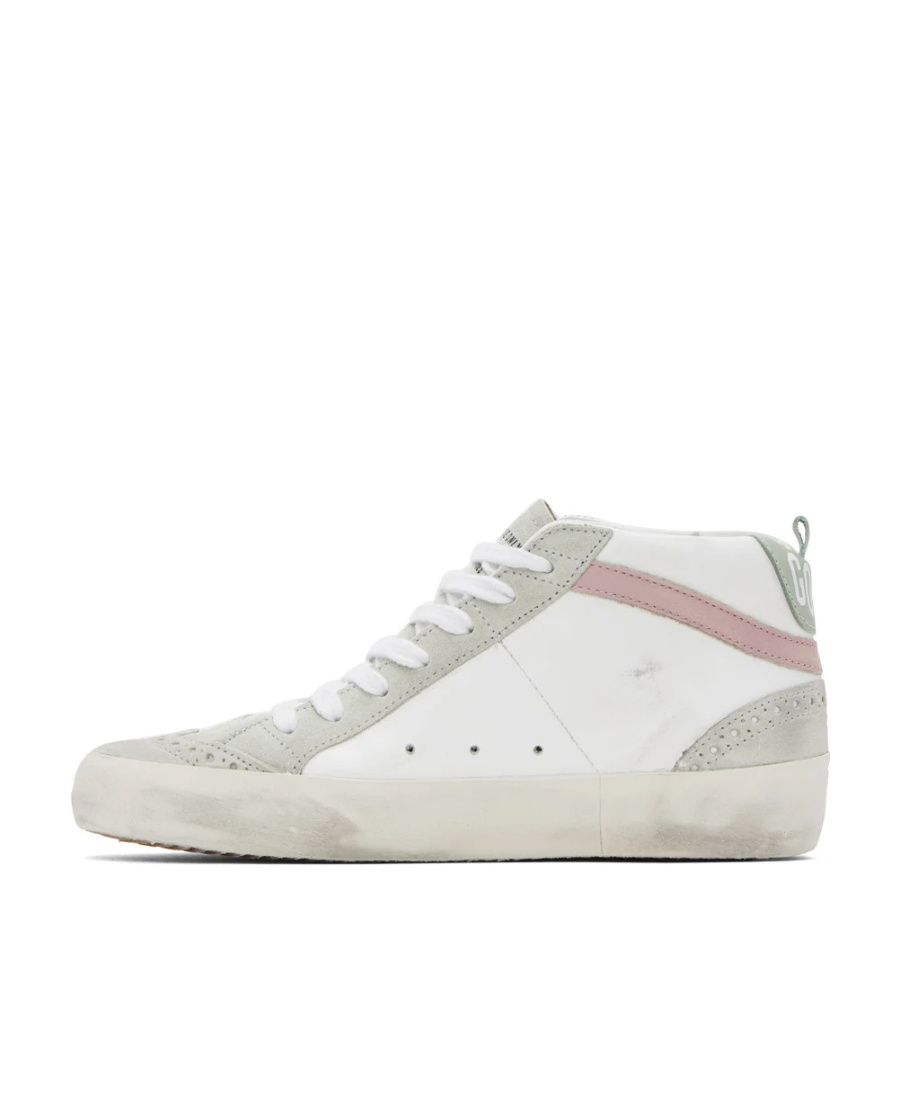 Golden Goose Ssense Exclusive White & Gray Mid Star Classic Sneakers In White
