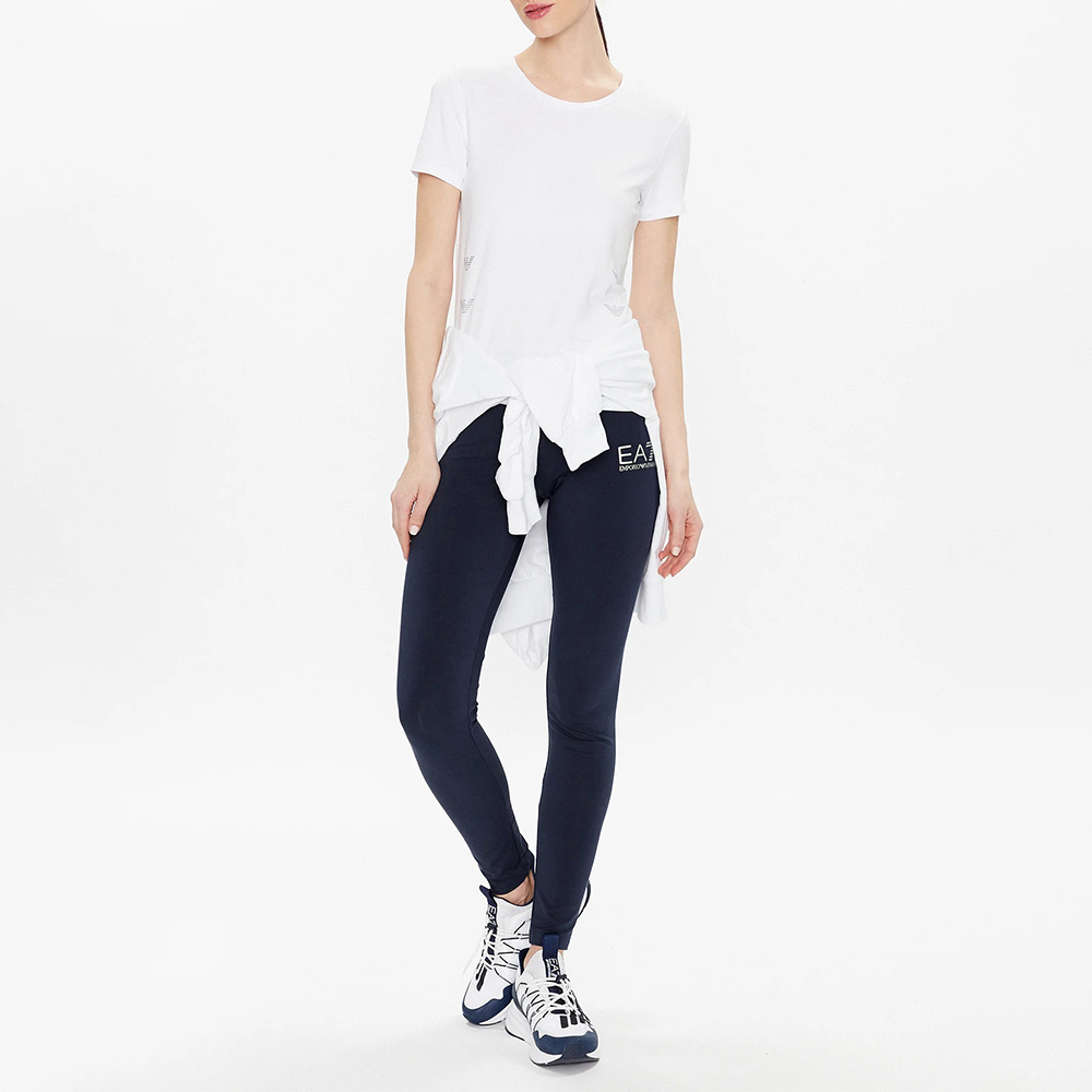 EA7 SOLID COTTON-MODAL T-SHIRT 