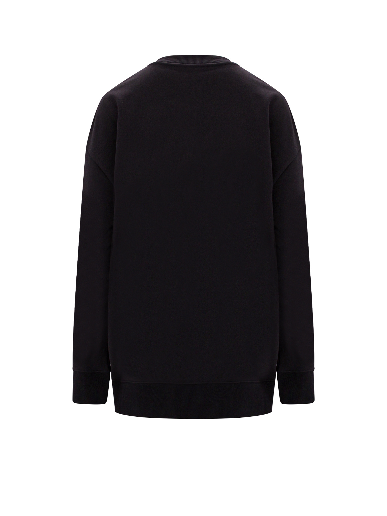 Stella Mccartney Black Rhinestone Logo Sweatshirt In Black