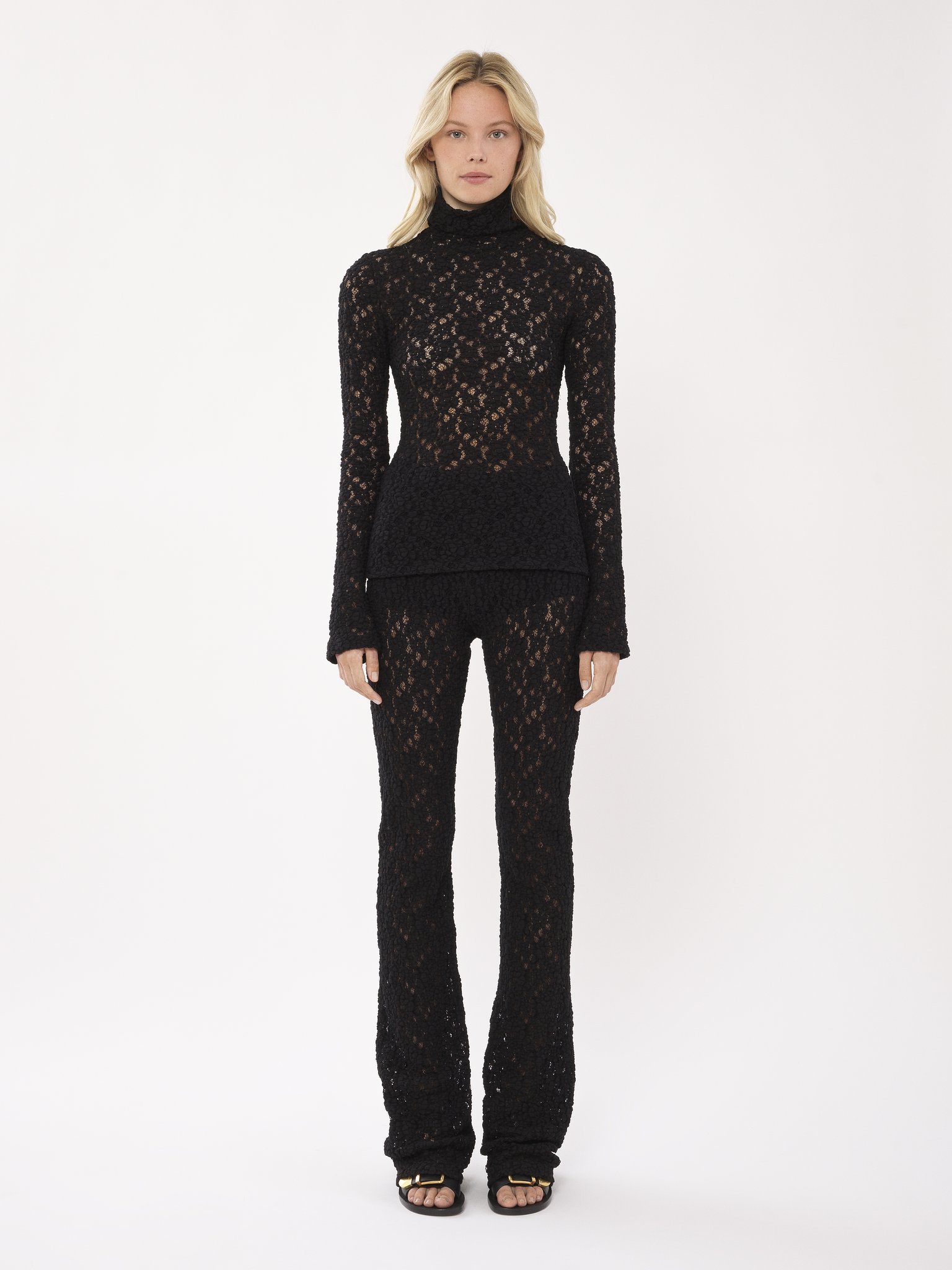 Chloé Horn Casual Pants In Black