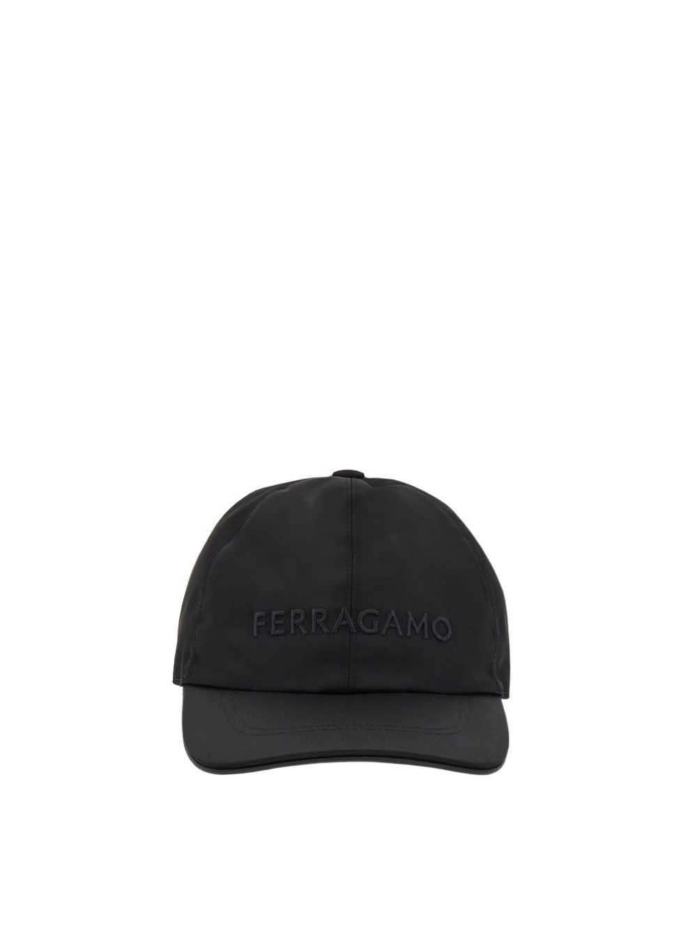 Ferragamo Baseball Cap With Embroidered Logo In Black