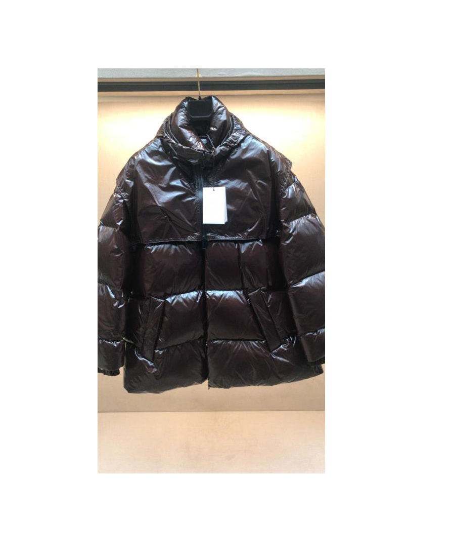 Bottega Veneta High-shine Puffer Jacket In Brown