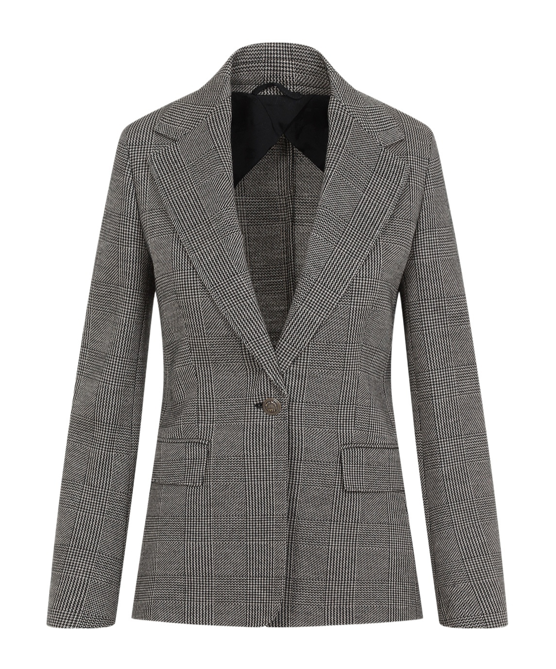 Max Mara Long-sleeved Suit Coat In Black