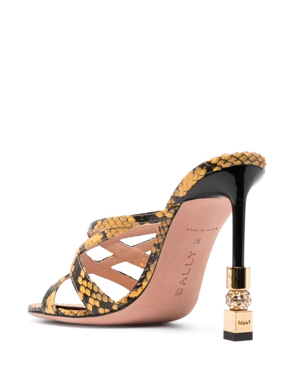 Bally Carolyn 105 Snake-embossed Leather Sandal In Multicolor