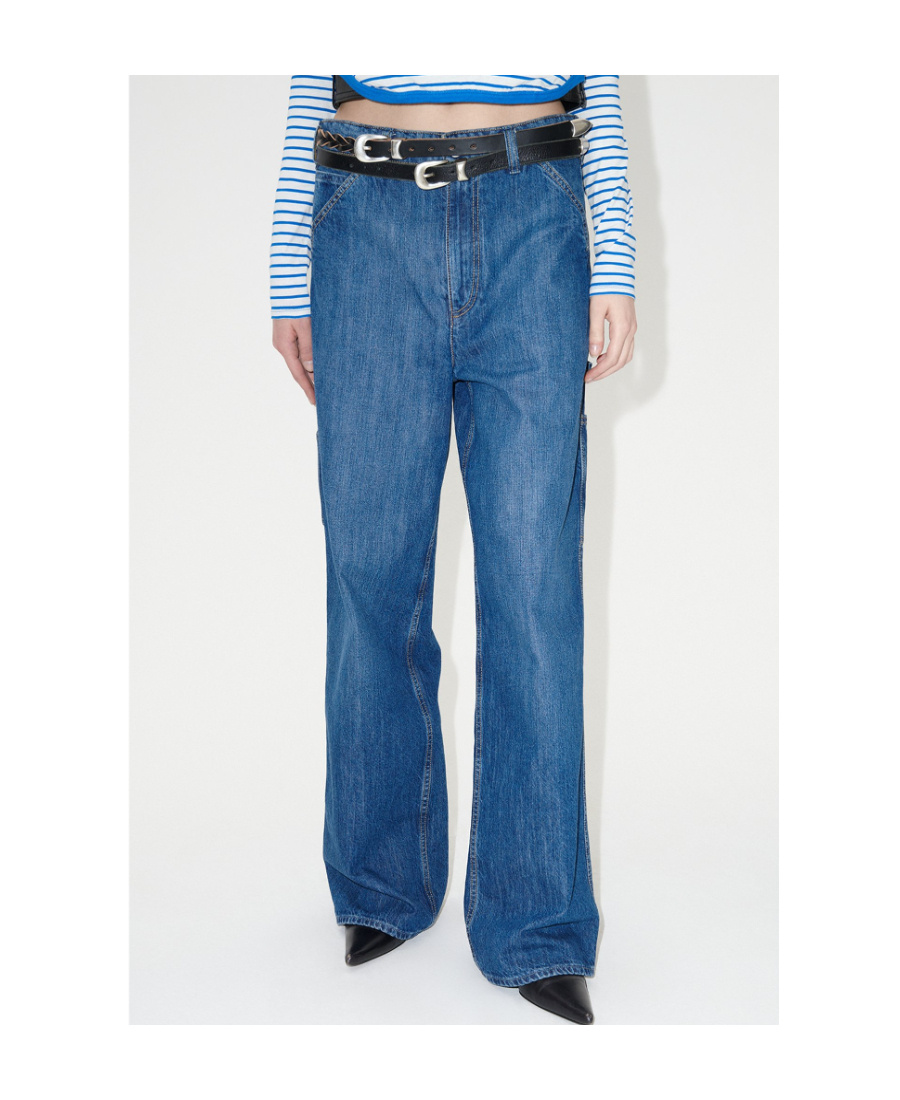 Our Legacy Trade Wide-leg Cotton Jeans In Blue