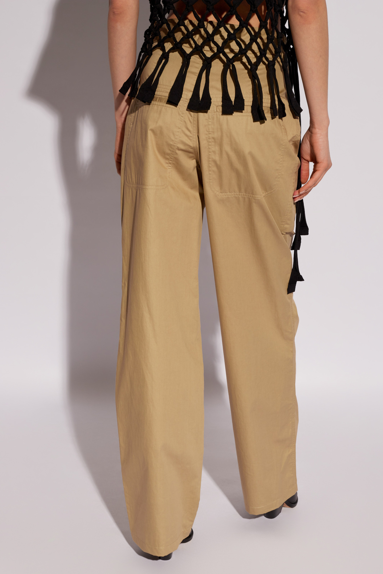 Isabel Marant Cargo Pant With Classic Utility Style In Green