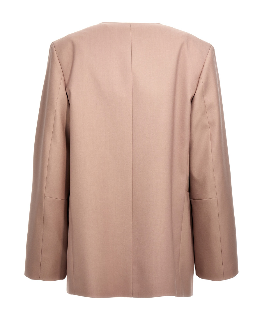 Jil Sander Single-breasted Blazer Jacket In Nude