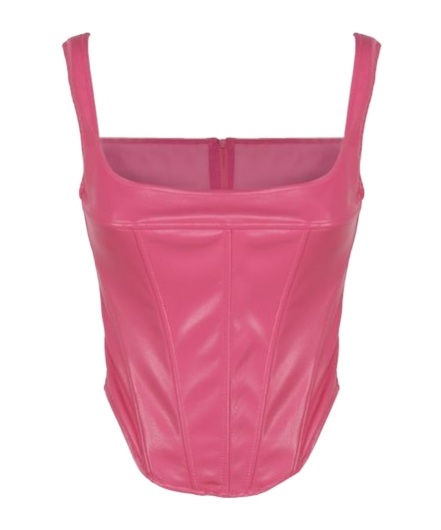The Andamane Corset-style Cropped Top In Red