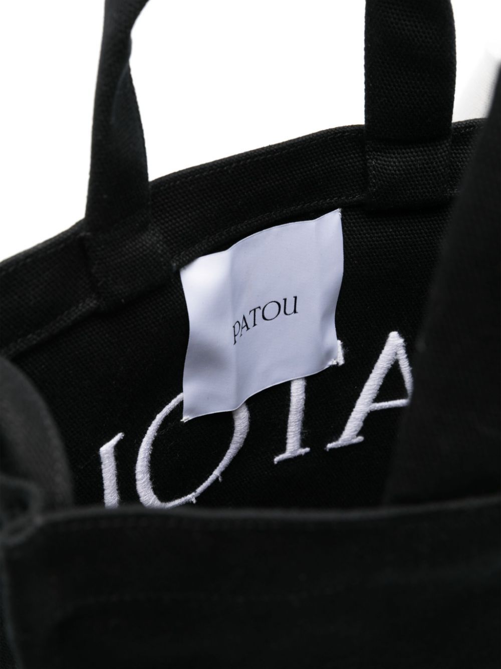 Patou Logo-embroidered Tote Bag In Black
