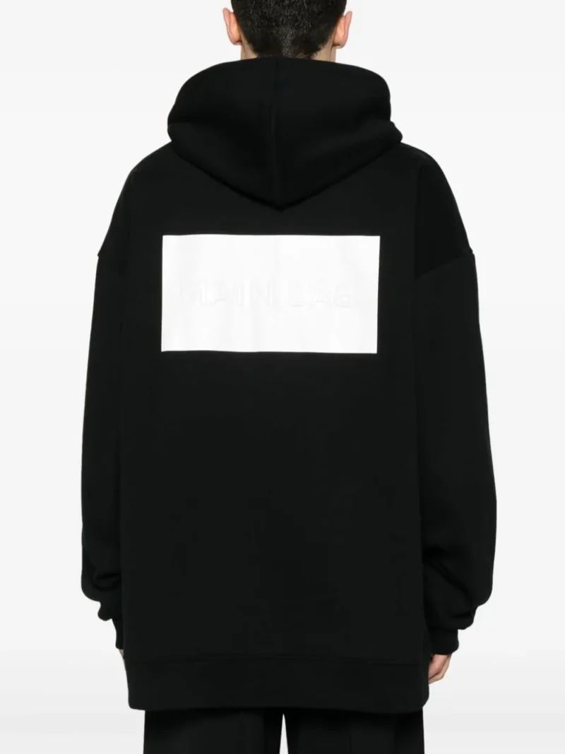 Shop Balmain Main Lab Zipped Hoodie In Black