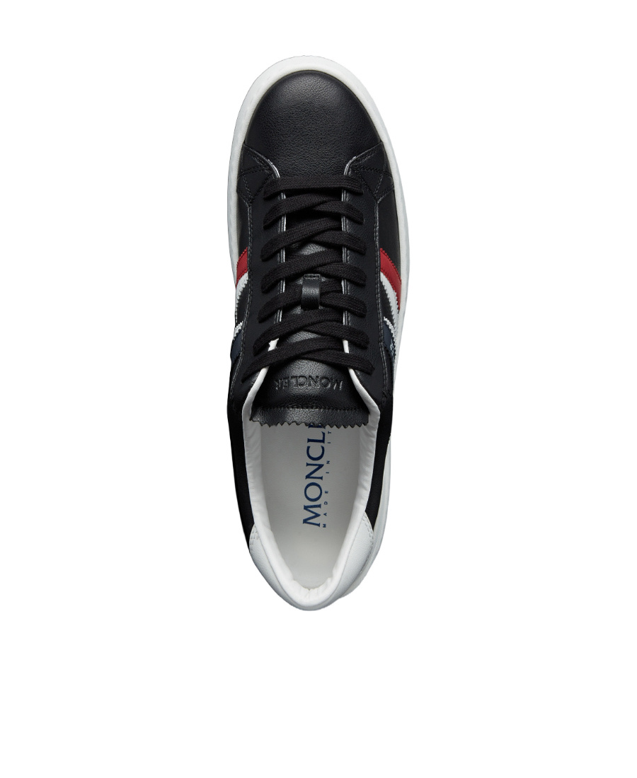 Moncler Logo-print Lace-up Sneakers In Black