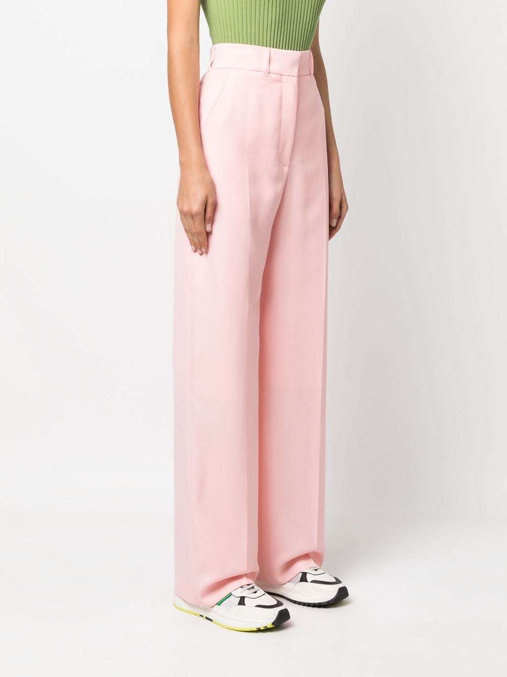 Casablanca Tailored High-waisted Trousers In Pink