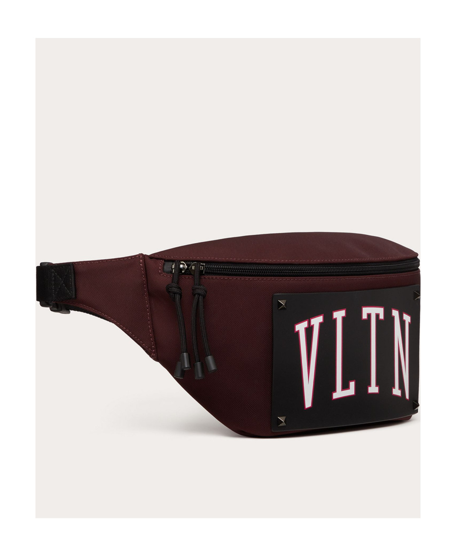 Valentino Vltn Nylon Belt Bag In Black