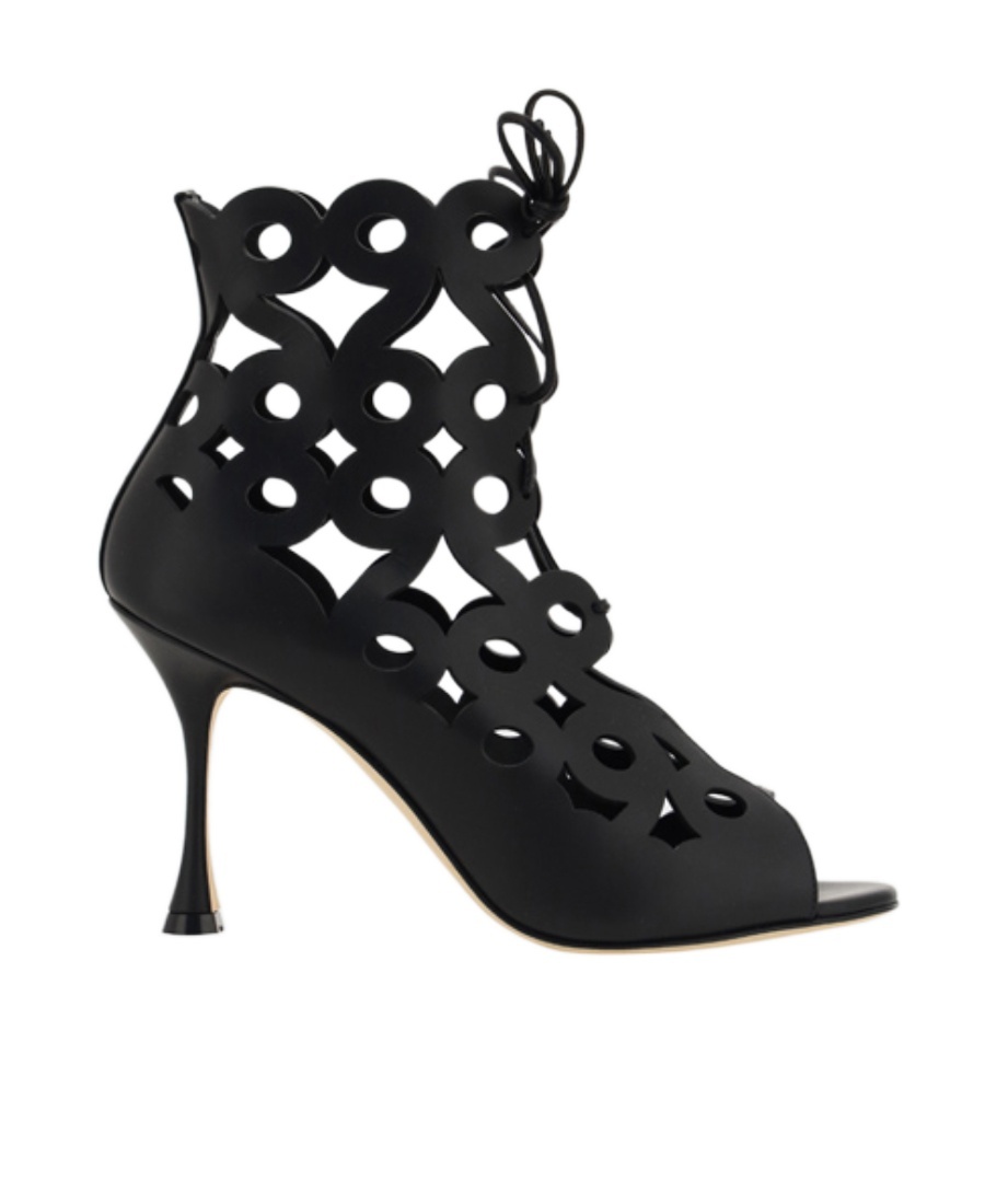 Manolo Blahnik Taralo Heeled Sandals In Black