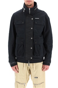 Dsquared2 Logo-print Quilted Jacket In Black