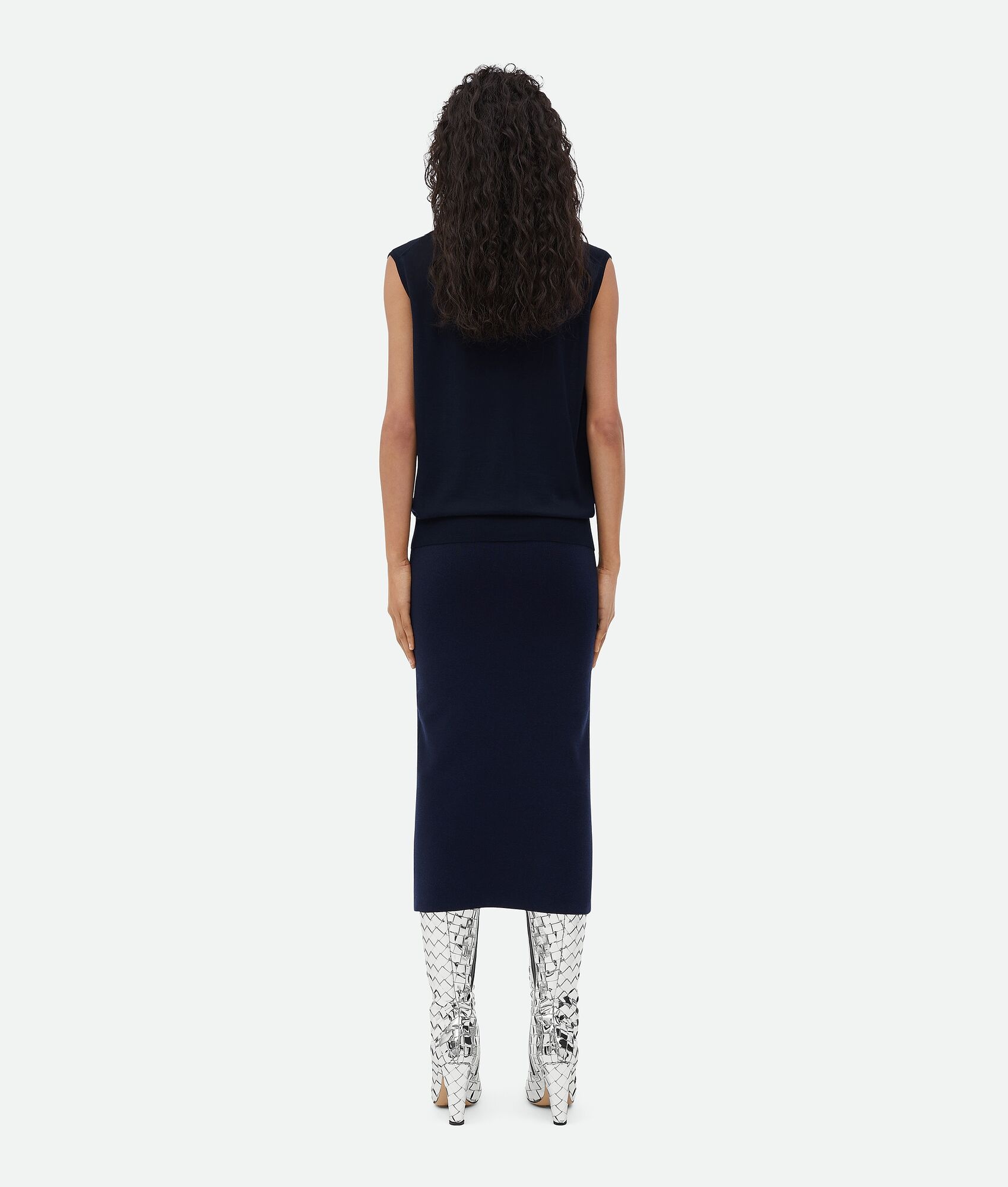 Bottega Veneta Logo Embroidered Vest In Black