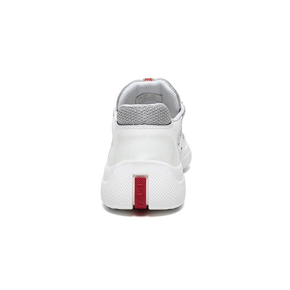 Prada Mesh Stitching Leisure Sports Shoes In White