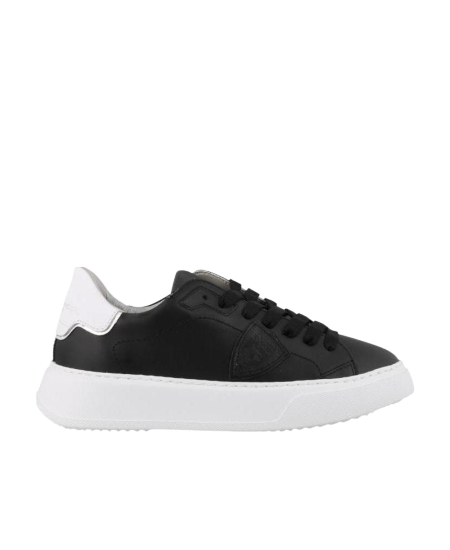 Philippe Model Temple Veau Laced Sneakers In Black