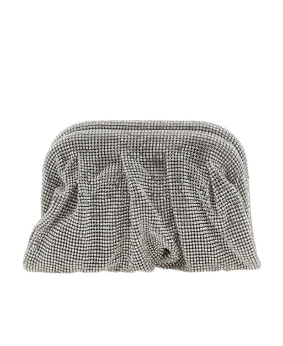 Benedetta Bruzziches Crystal Decoration Handbag In Gray