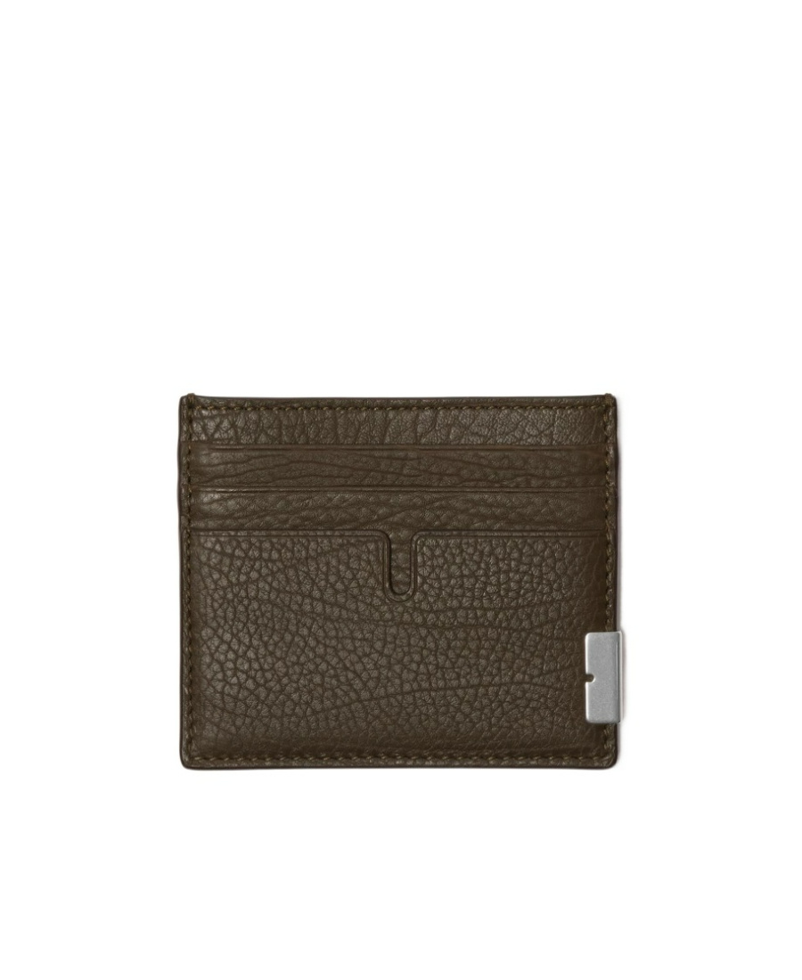 Burberry Tall B Leather Cardholder In Green