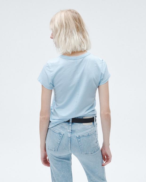 Rag & Bone The Slub Short Sleeve Tee In Blue