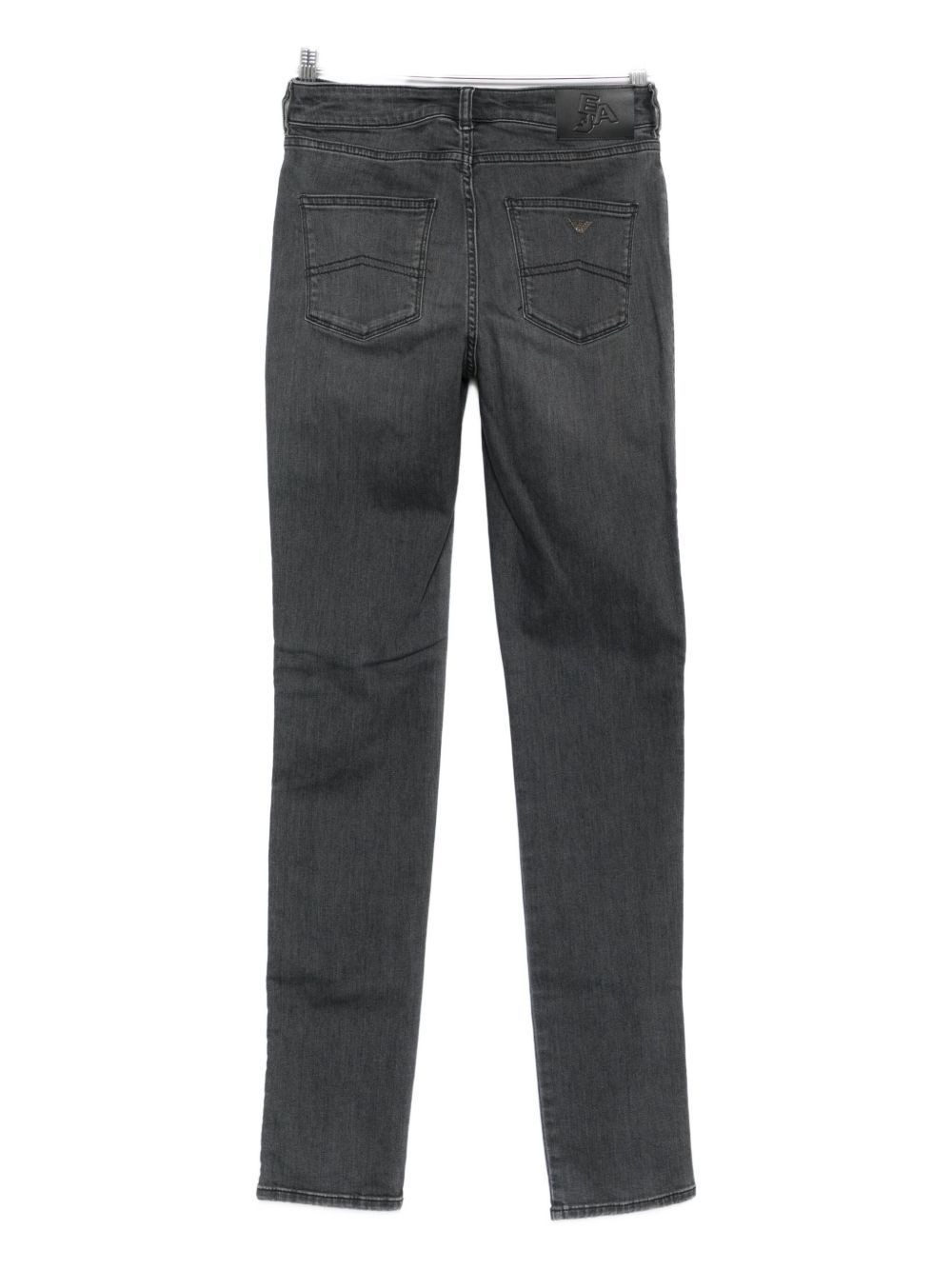 Emporio Armani Skinny Denim Jeans In Gray