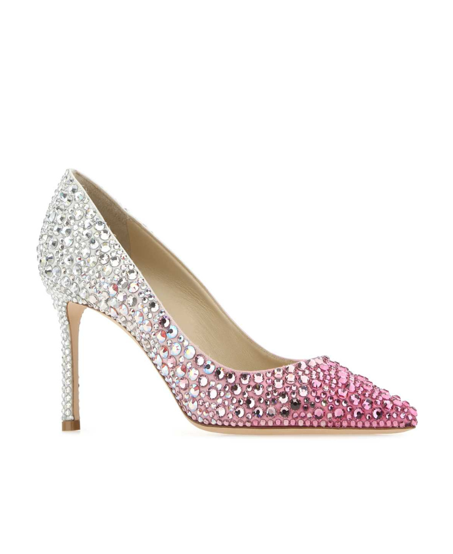 Jimmy Choo Romy 85mm Rhinestone-embellished Pumps In White