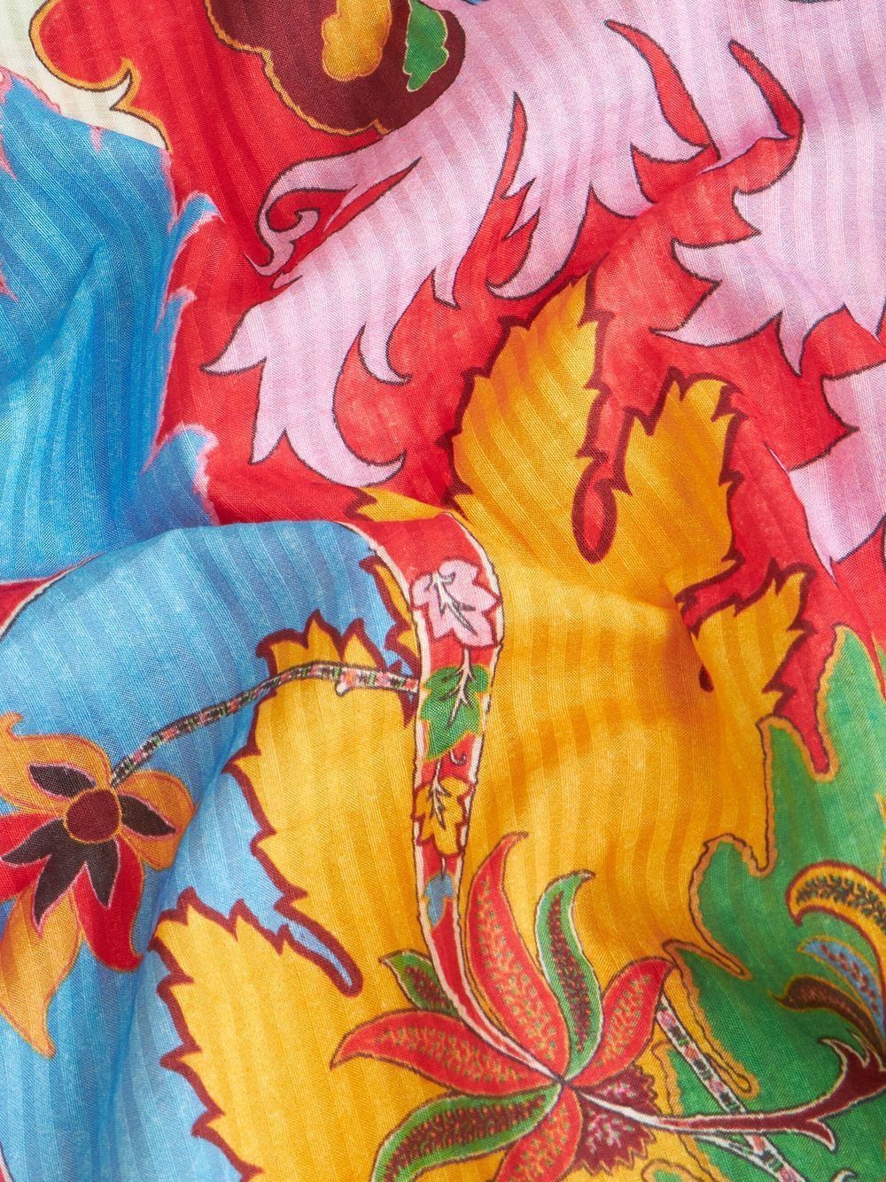 Etro Ruffled Printed Cotton And Silk-blend Jacquard Maxi Dress In Multicolor