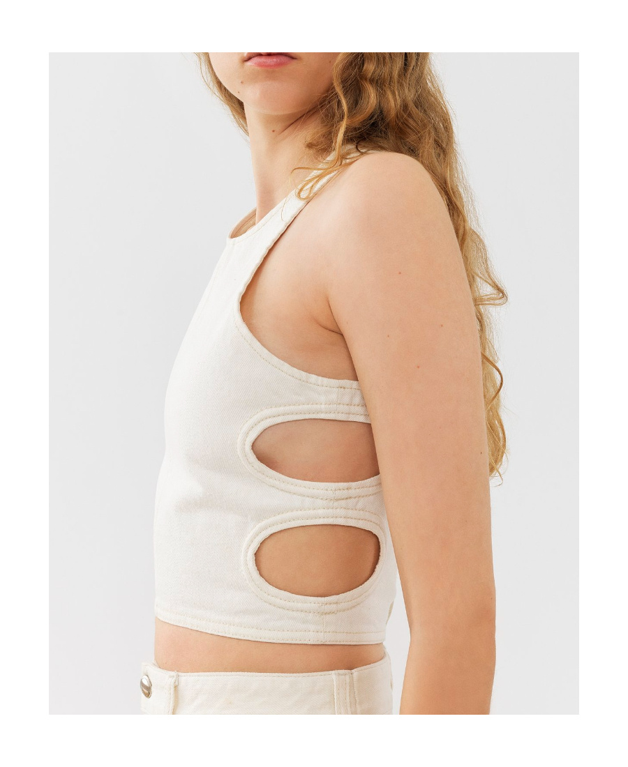 Chloé Hollowed-out Cut Vest In White