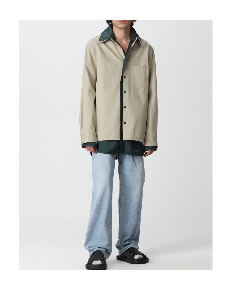 Bottega Veneta Logo Long-sleeved Shirt In Nude