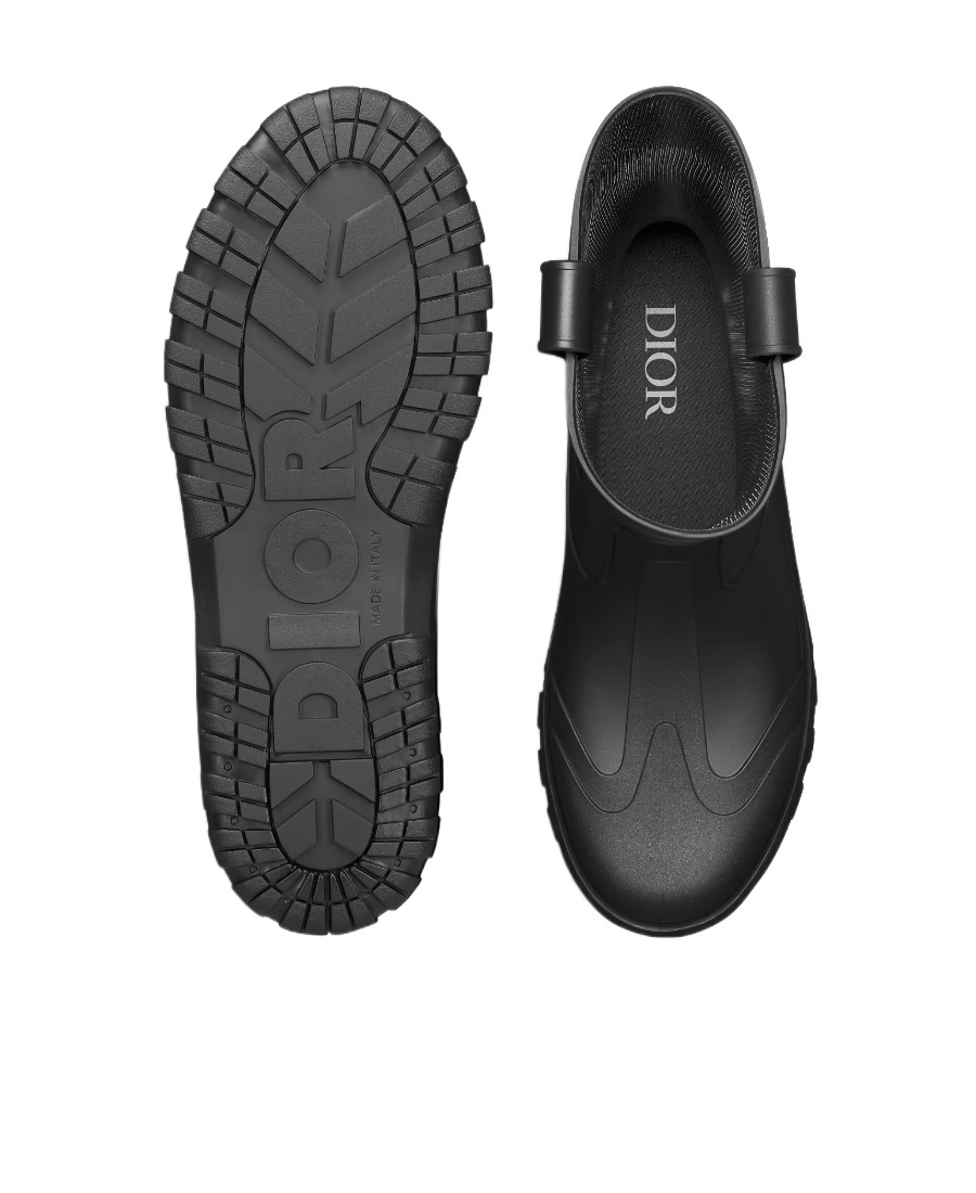 Dior Embossed Rain Boots In Black