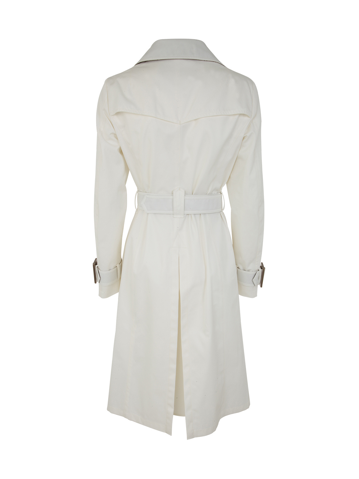 Herno Sand Cotton Gabardine Trench Coat In Gray