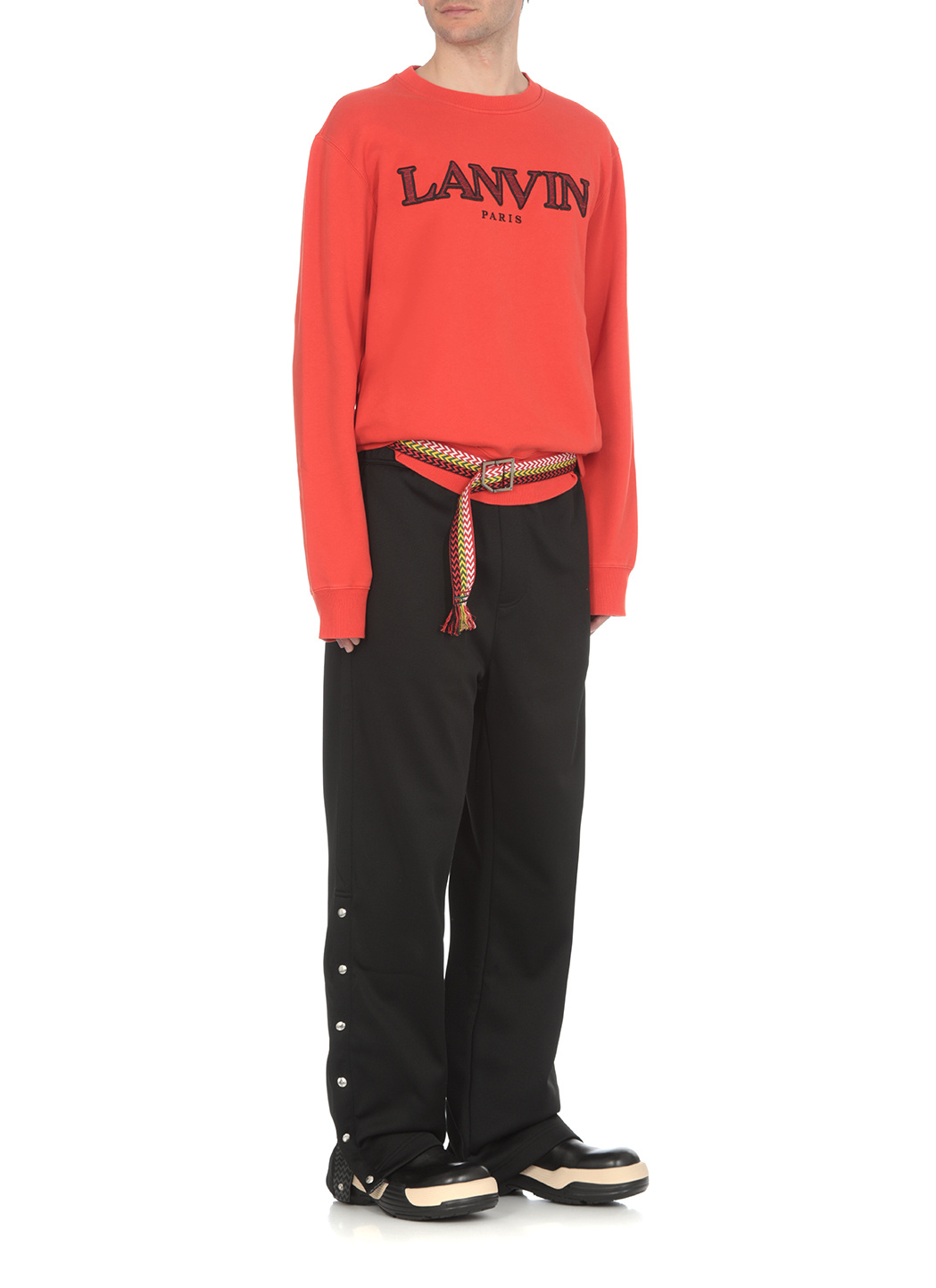 Lanvin Round-necked Sweater In Red