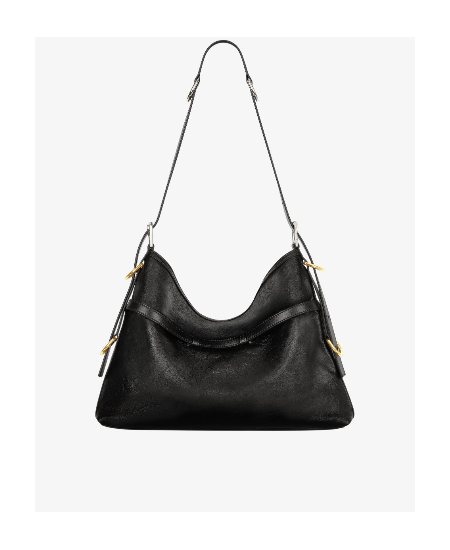 Givenchy Voyou Medium Bag In Leather In Black