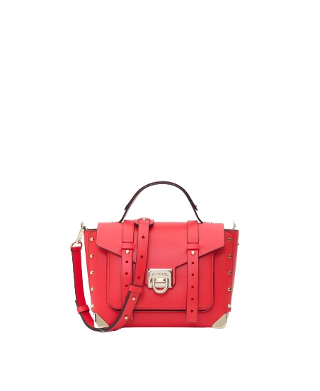 Shop Michael Michael Kors Logo Handbag In Red
