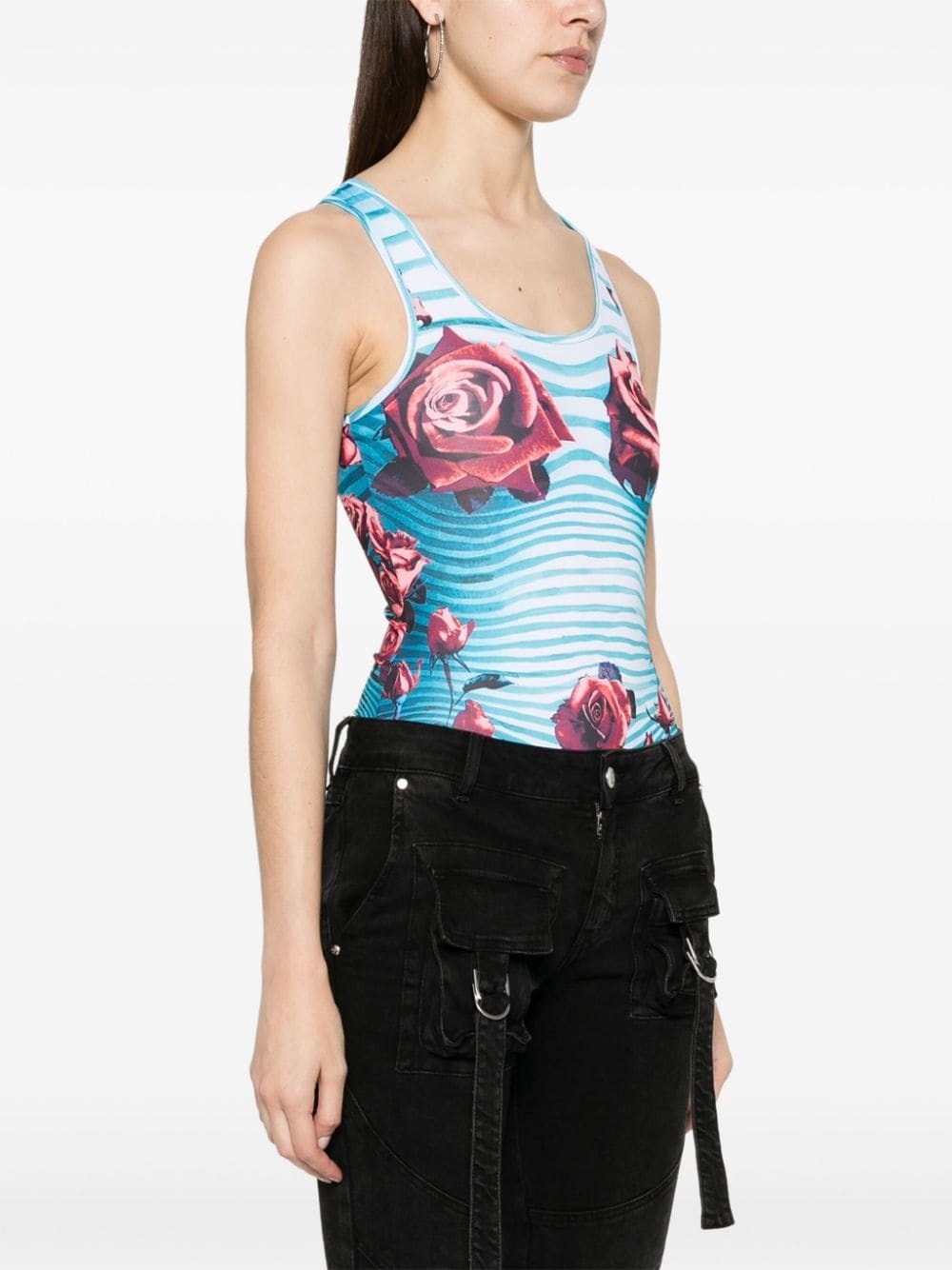 Jean Paul Gaultier Sleeveless Jumpsuit In Blue