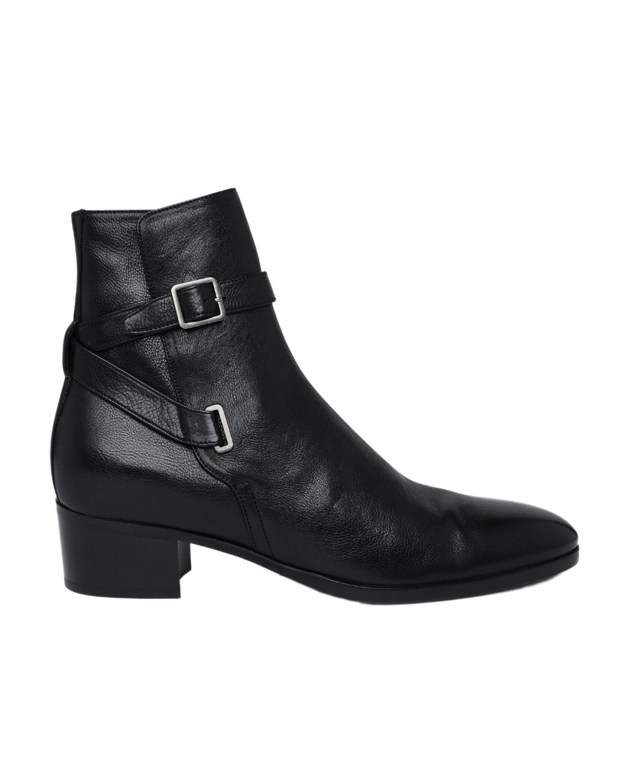 Saint Laurent Man Ankle Boots Black Size 9 Calfskin In Black