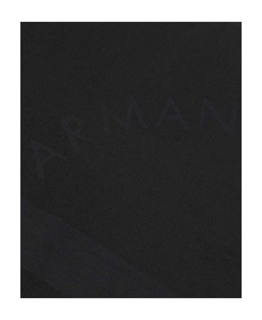 Armani Collezioni Logo Scarf In Black
