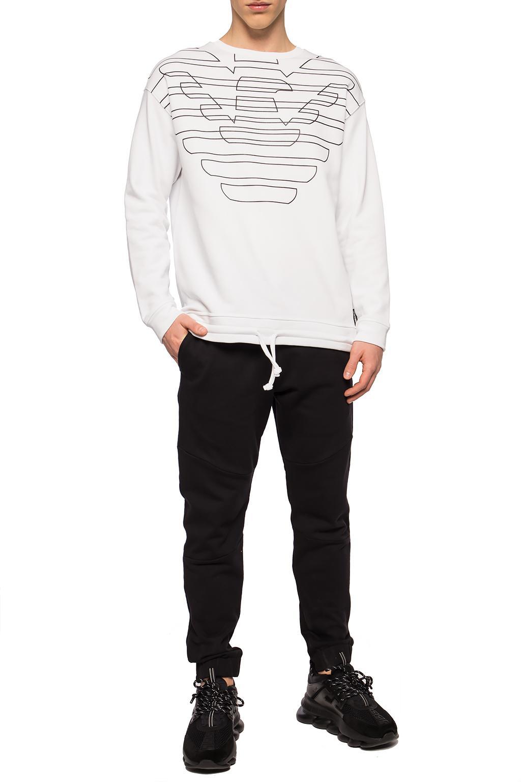 Emporio Armani Logo Sweater In White