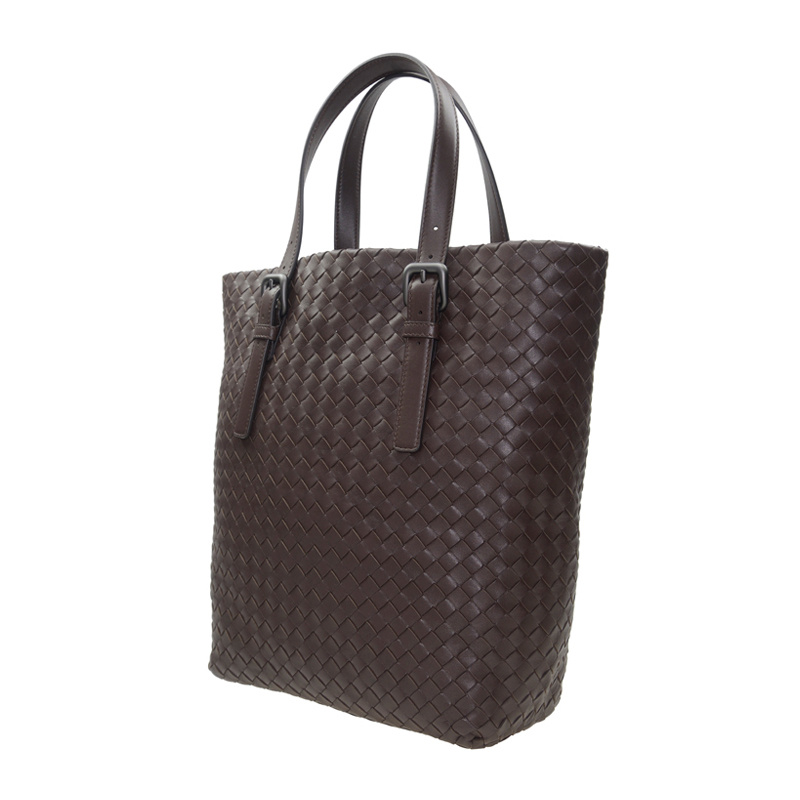 Bottega Veneta Logo Handbag In Brown